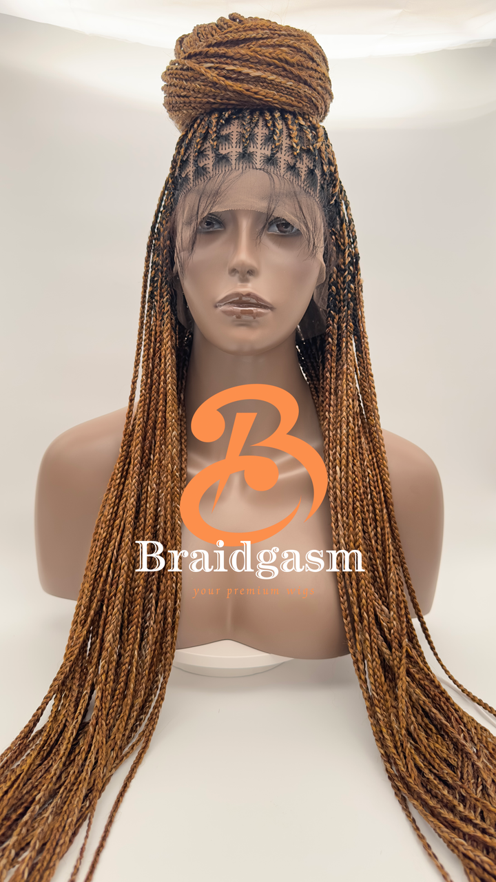 29 Inches Full Lace Handmade Box Braids Wig