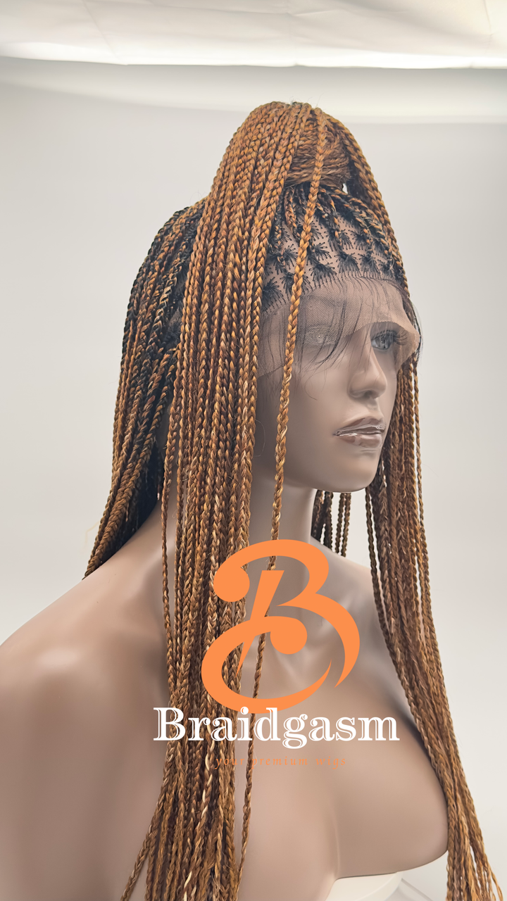 29 Inches Full Lace Handmade Box Braids Wig