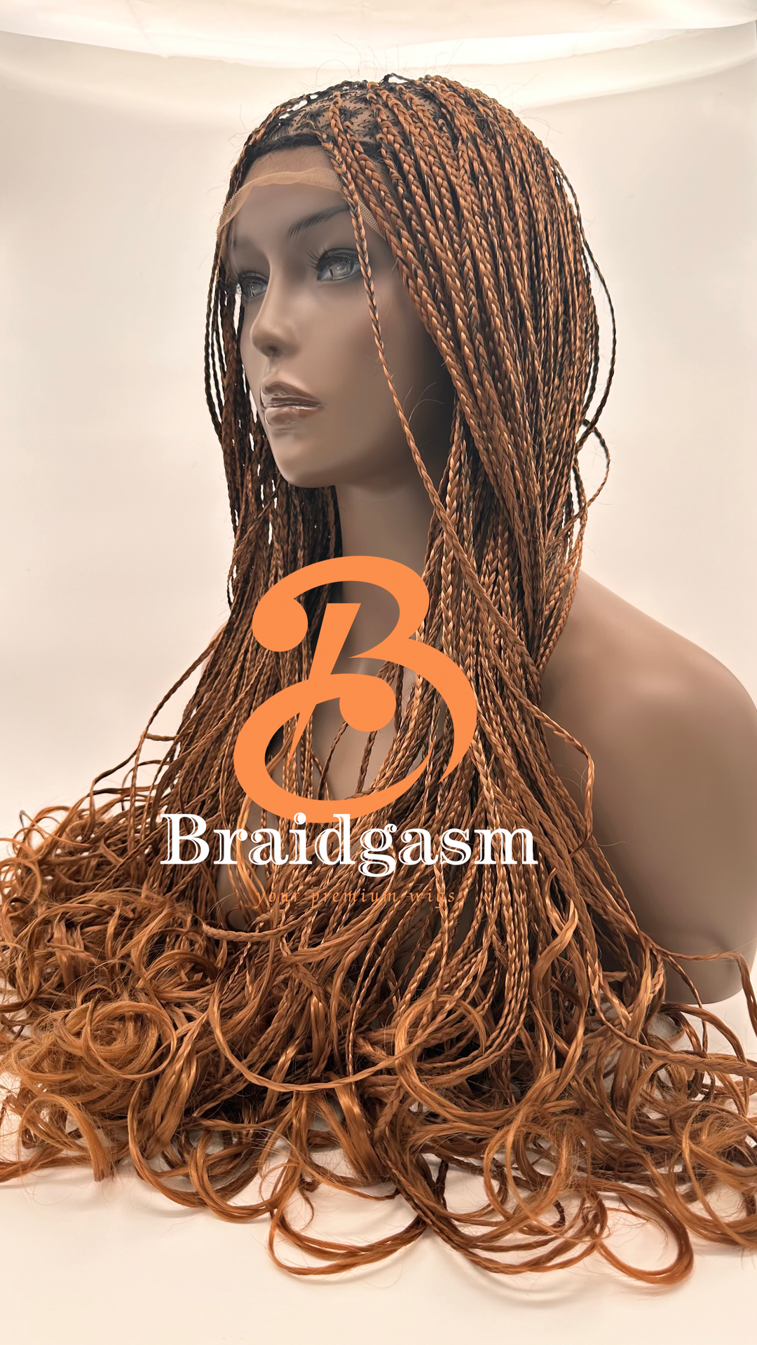 29 Inches Full Lace Handmade Box Braids Wig with Spiral Coils