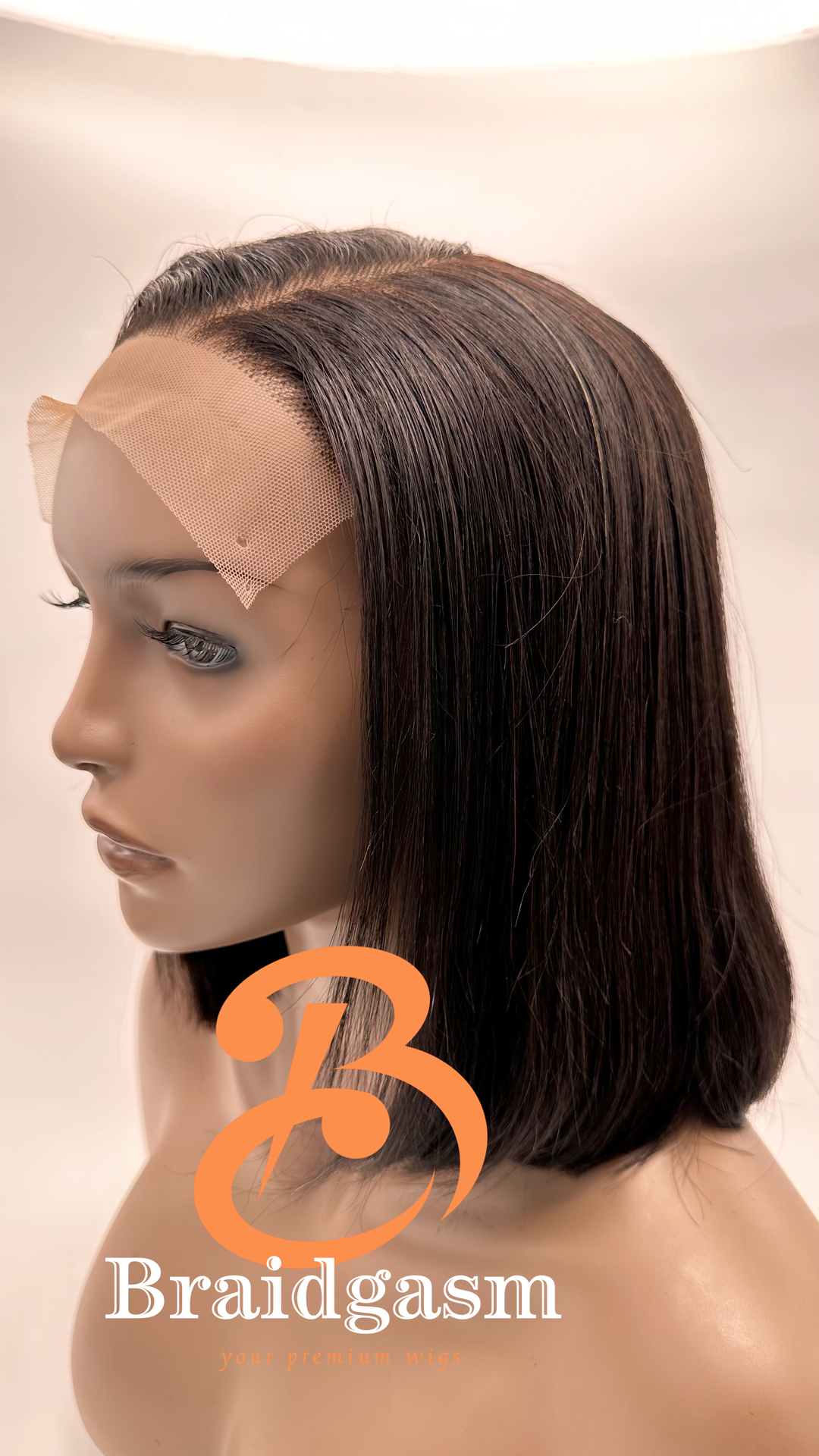 SDD Human Hair Bone Straight Glueless Bob Wig with 6x6 Closure